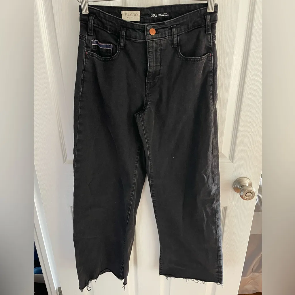 Pilcro Black Wide Leg Jeans size 26 - Image 2
