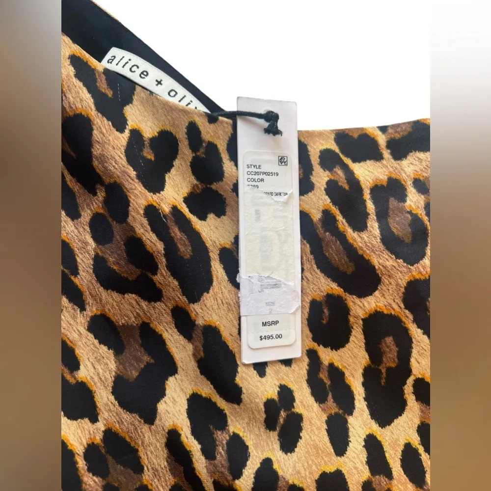 ALICE + OLIVIA HARMONY CHAIN STRAP DRAPEY SLIP DRESS - Image 14