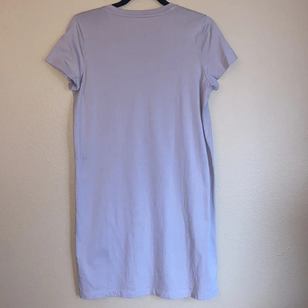 MADEWELL J.CREW Size SMALL Casual V-Neck T-Shirt Dress Lavender Gray Purple - Image 5