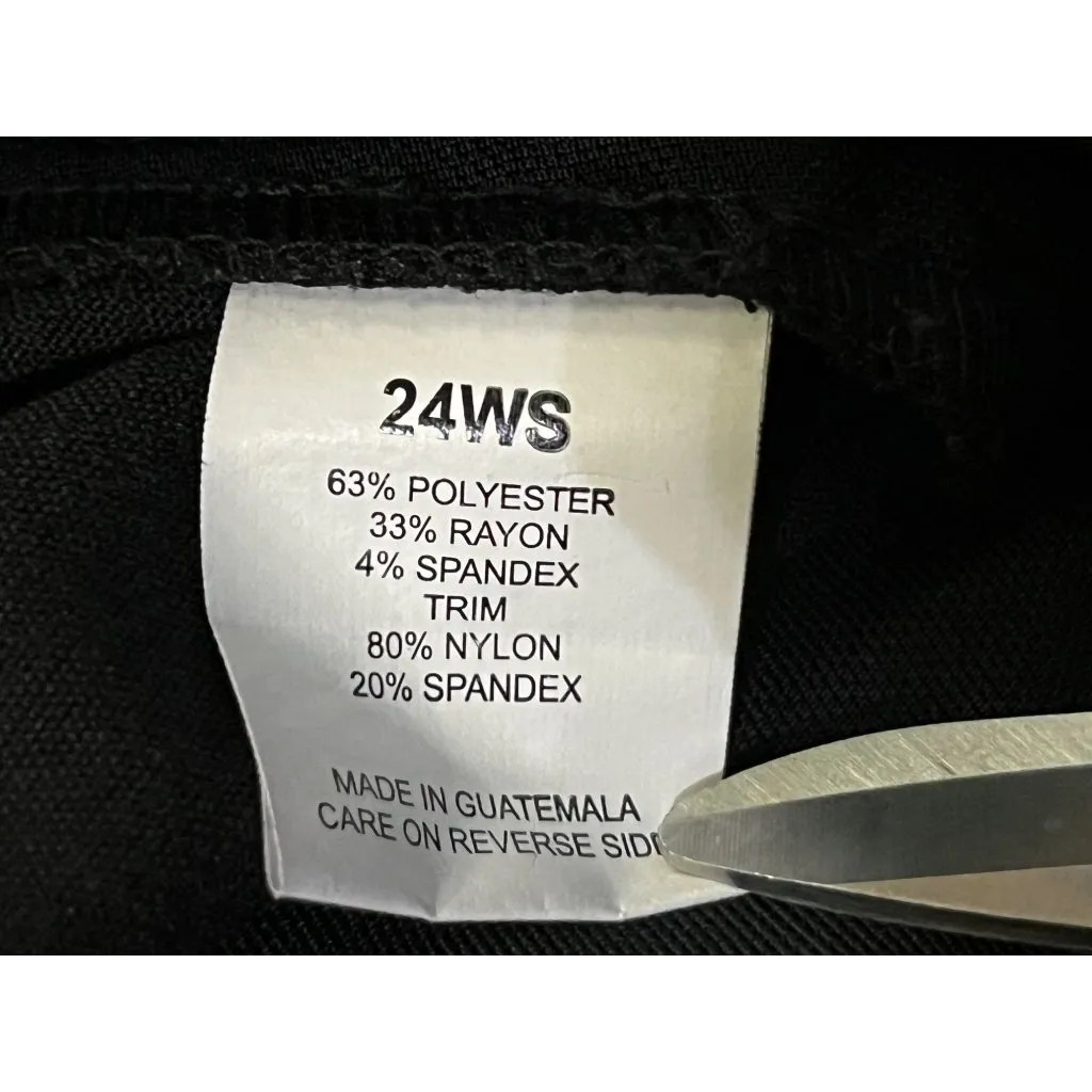 Briggs New York Pants Womens 24WS Short Black Slacks Flat Front Used - Image 8