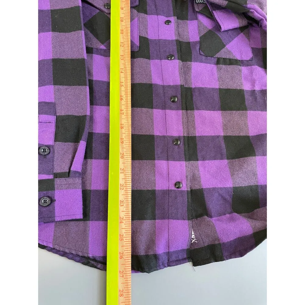 Dixxon Flanel Company Purple The Heiress Bufallo Check Pearl Snap Shirt Size MED - Image 10
