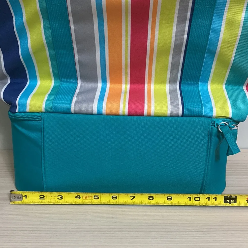 Disney Store Mickey Mouse green-striped insulated cooler tote - Image 5