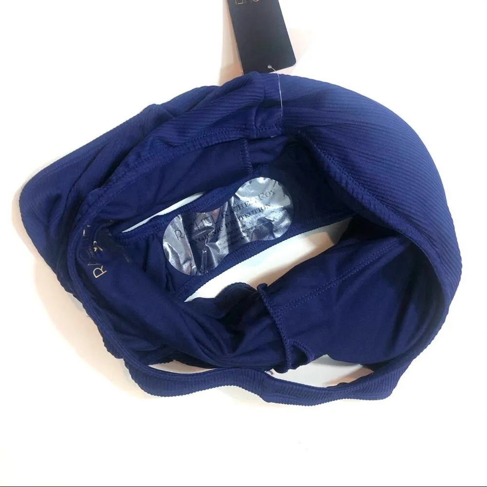 Rachel Roy One shoulder ribbed one piece swimsuit Blue - Image 7