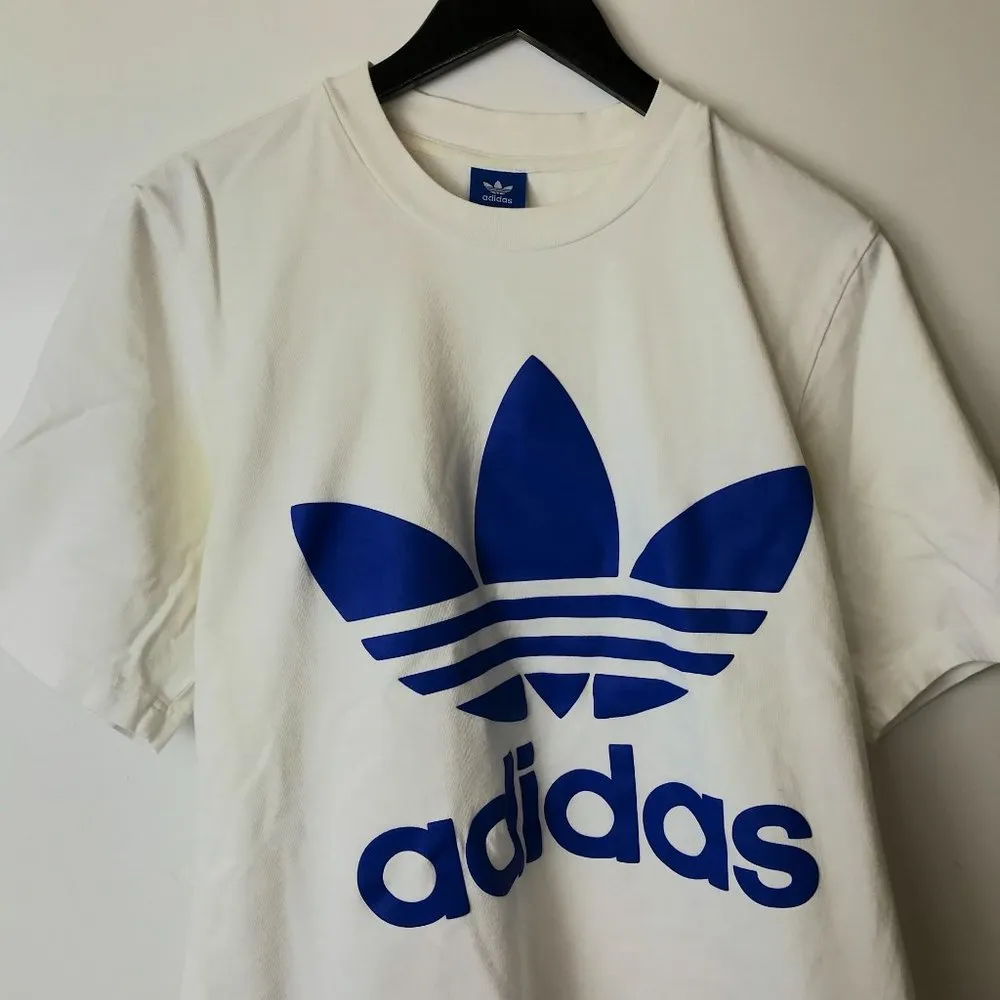 Adidas Originals Spellout Trefoil Logo T Shirt Graphic Tee Cotton Short Sleeve - Image 12