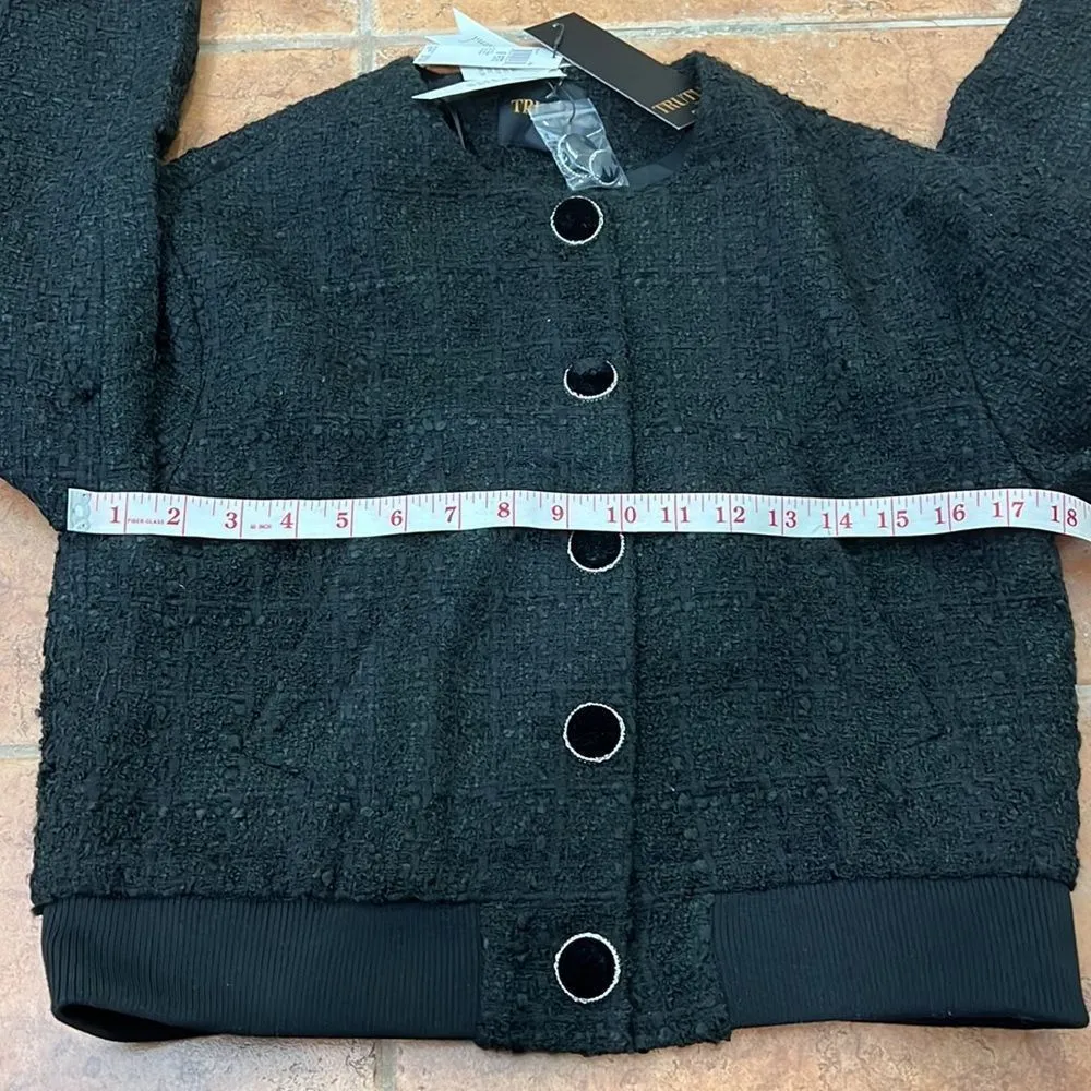 NWT Truth tweed bomber jacket size 6p - Image 8
