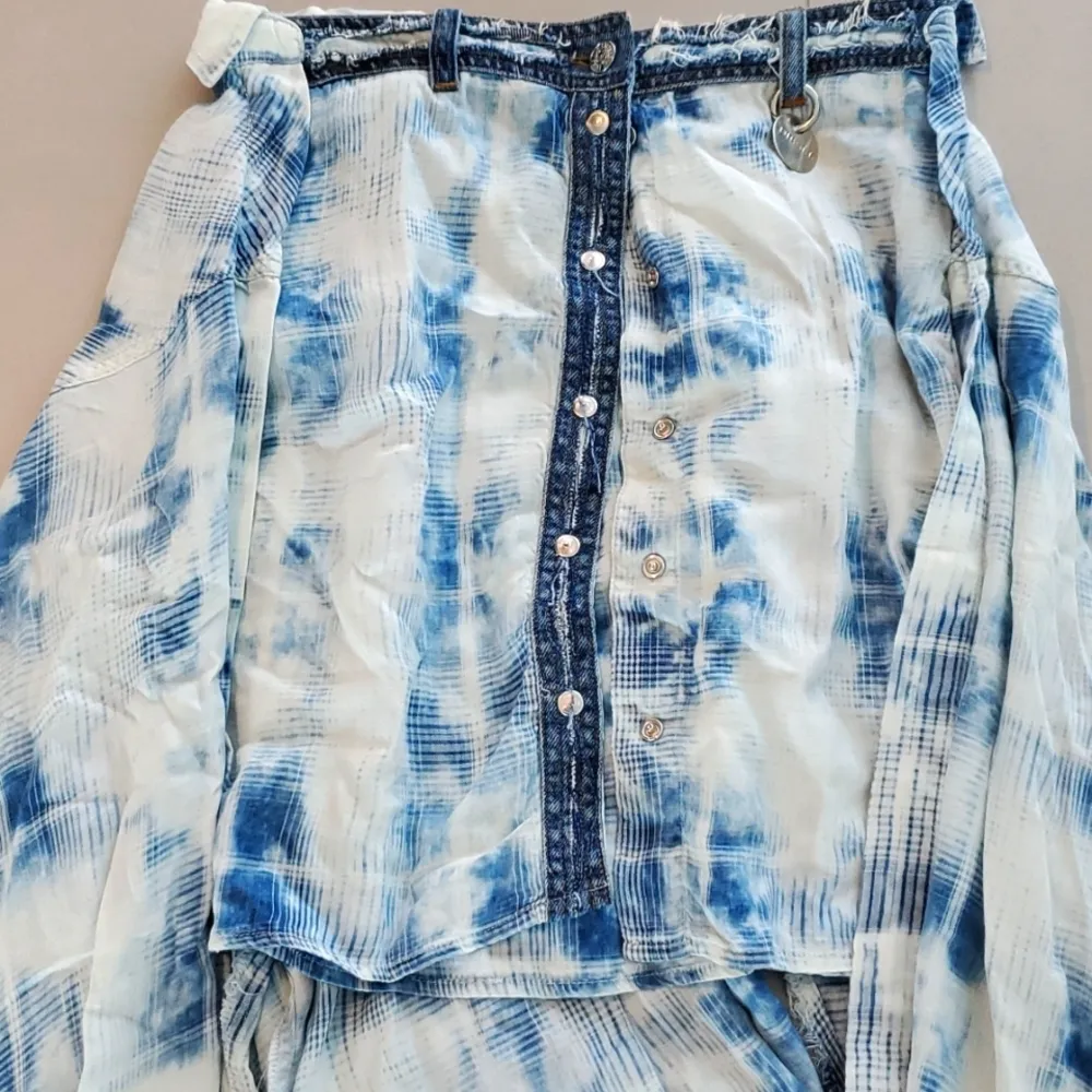 Diesel Blue & White Layered Skirt - Image 6