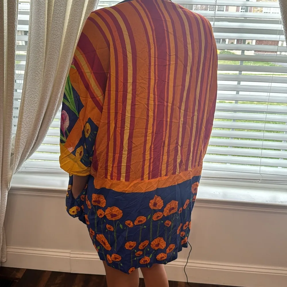 Free people all tous Colorful Striped Floral Kimono - Image 7
