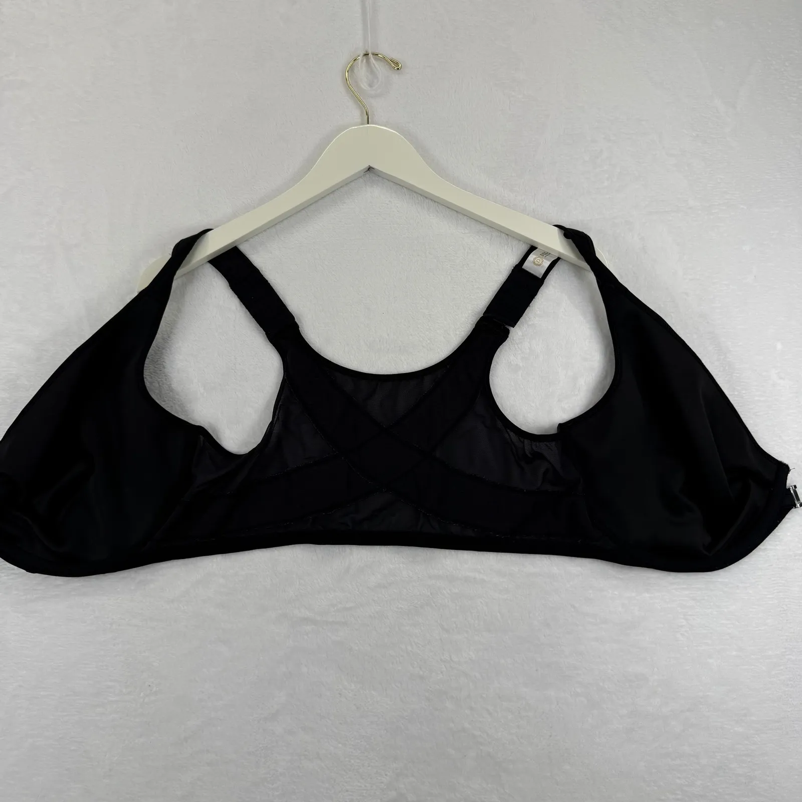 DELIMIRA Black Posture Bra Front Closure Full Support Full Figure Size 40E - Image 3