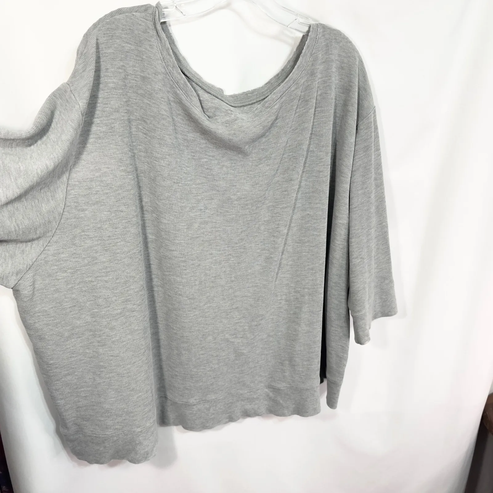 Cacique Plus‎ Size 26W 28W Sleep Top Gray Pullover Oversized Lounge Pajama 727 - Image 8