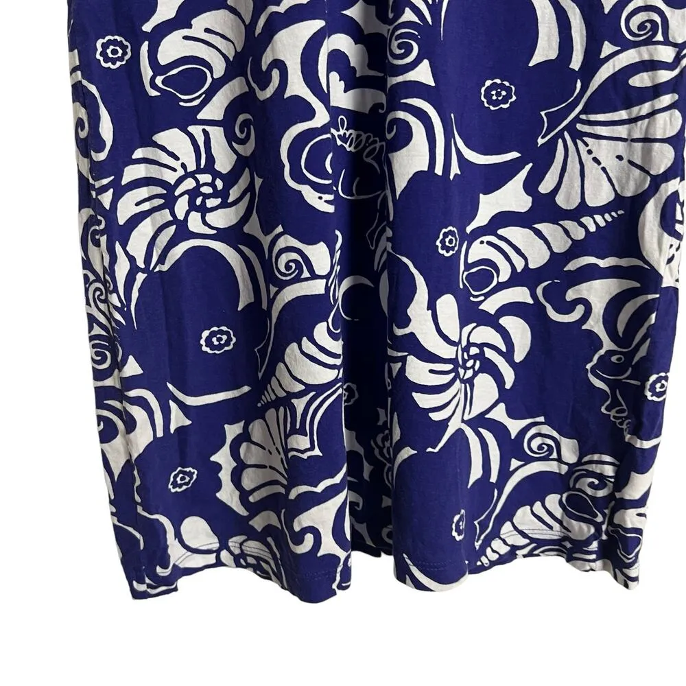 Lilly Pulitzer Daniela Seahorse Spectrum Navy Blue Tide Cap Sleeve Mini Dress XS - Image 5