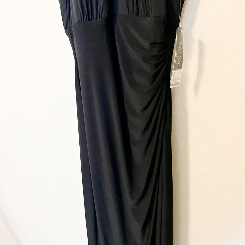 Lauren Ralph Lauren Evening Black Formal Full Length Dress Size 4 - Image 3