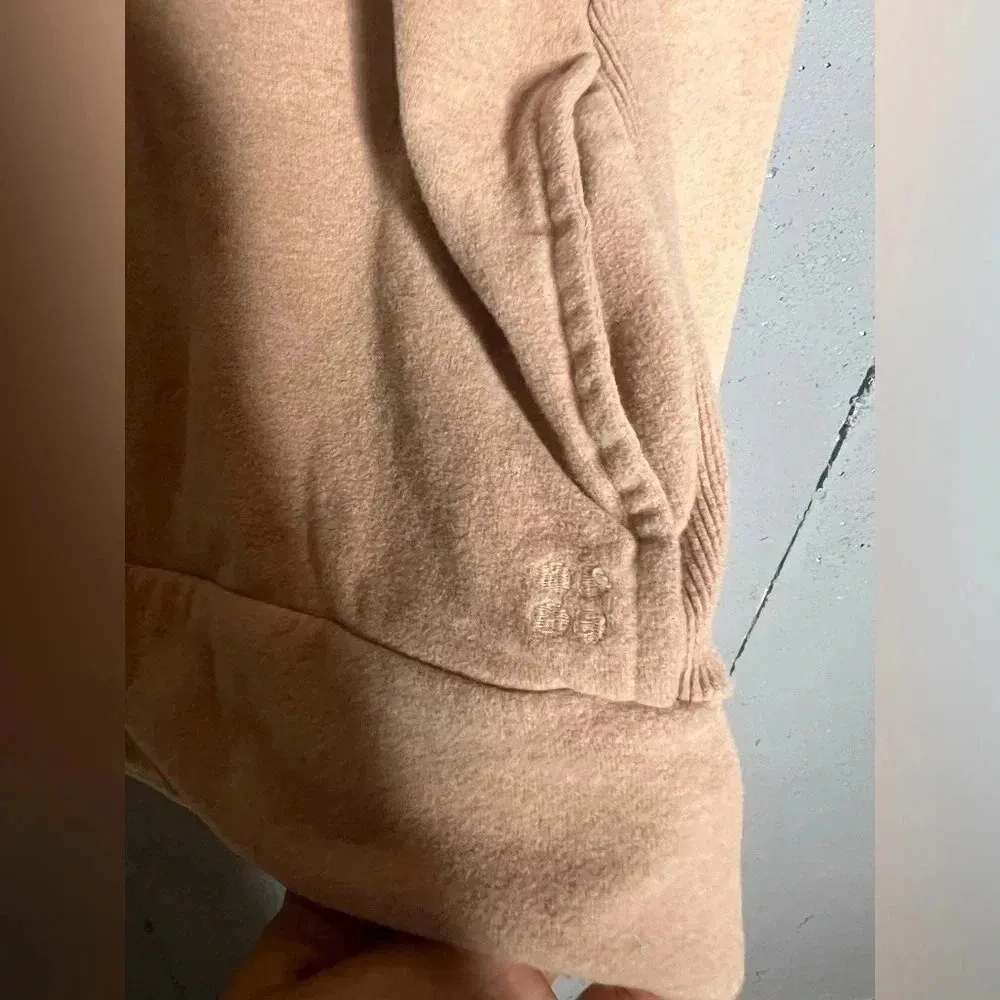 Sweaty Betty Harmonise Luxe Fleece Camel Sweatshirt Funnel Neck Sz XS - Image 7