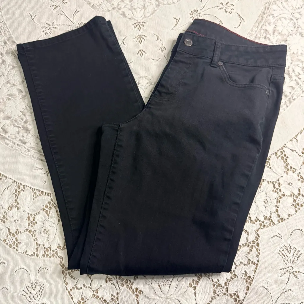 Talbots Curvy Straight Black Jeans Petite 10 - Image 13