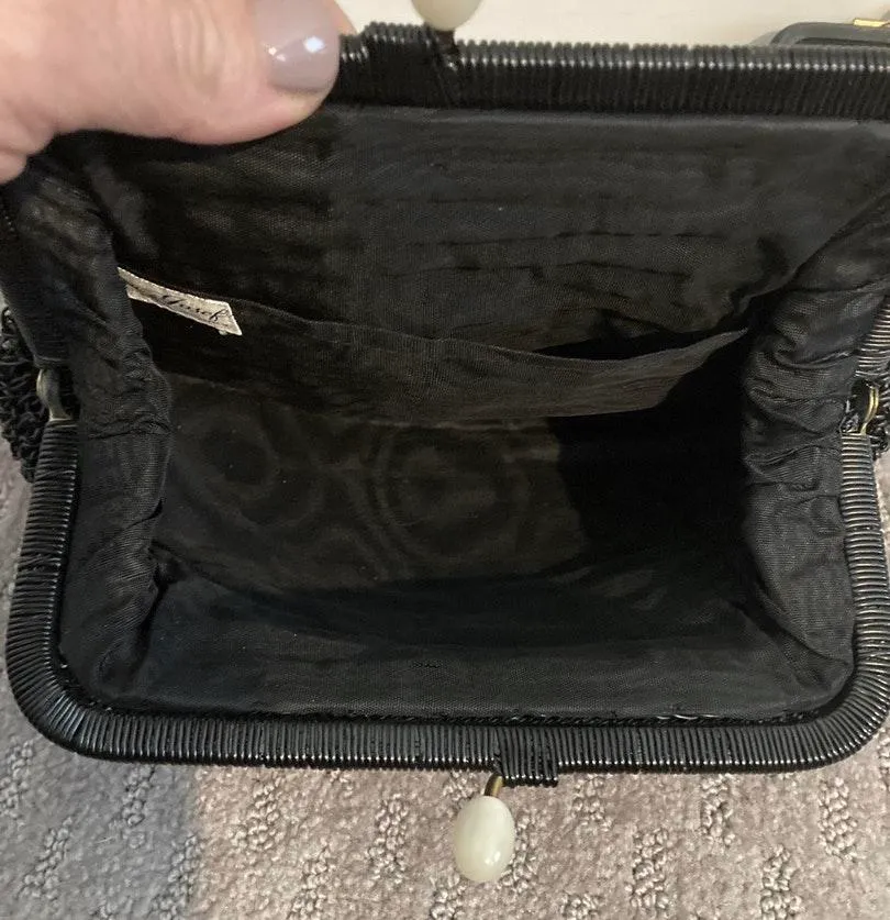 Mint Vintage 1930s-1940s  Made in Italy clutch & matching coin purse . Sz 9.5”x6.5” - Image 4