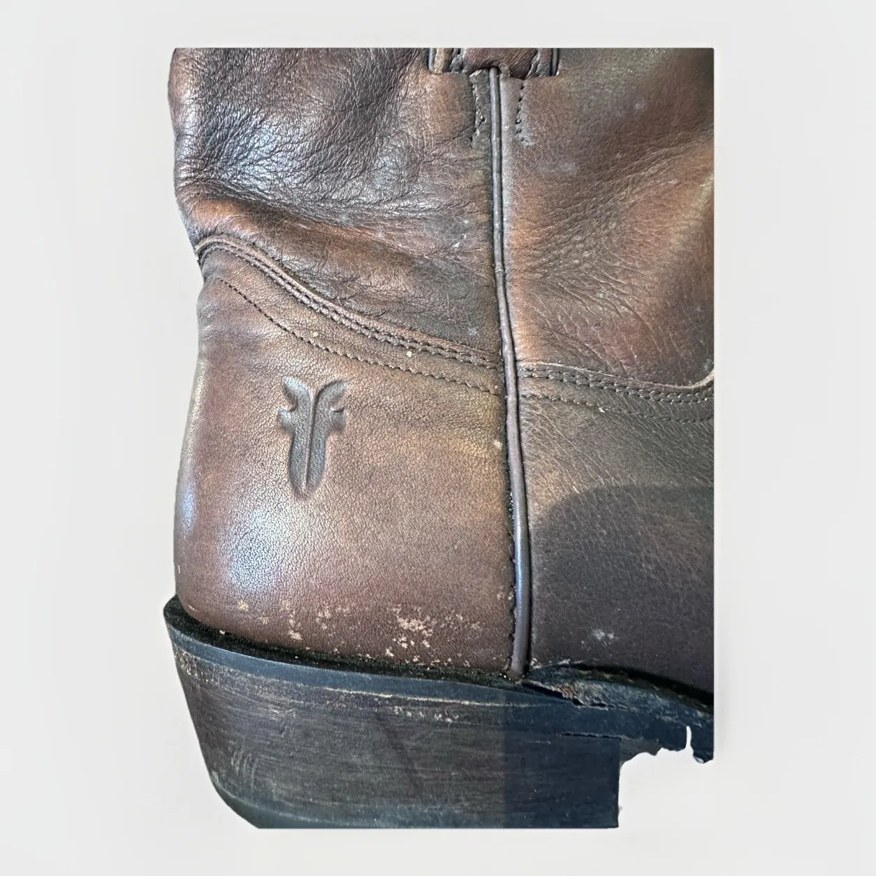 Frye - women's Billy short cowgirl western leather 77816  F973 Brown Color 7.5B - Image 9