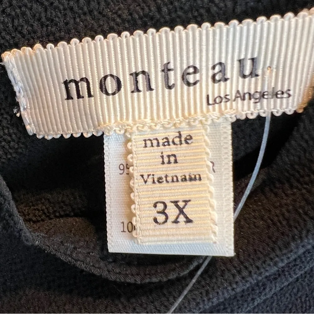 Monteau Los Angeles Size 3X Scallop Neckline Black Cold Shoulder Jumpsuit - Image 10