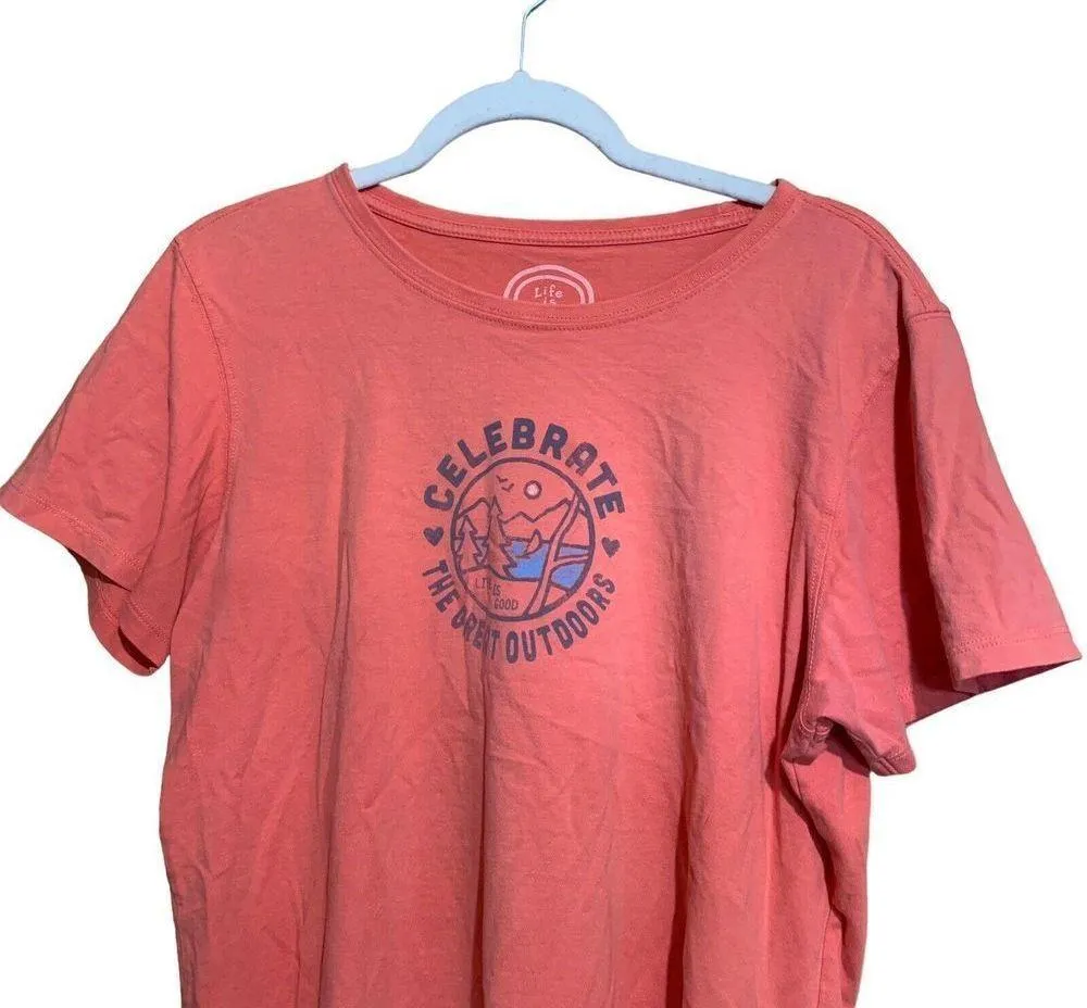 Life Is Good Womens Size Large Celebrate The Great Outdoors Graphic Classic Tee - Image 2