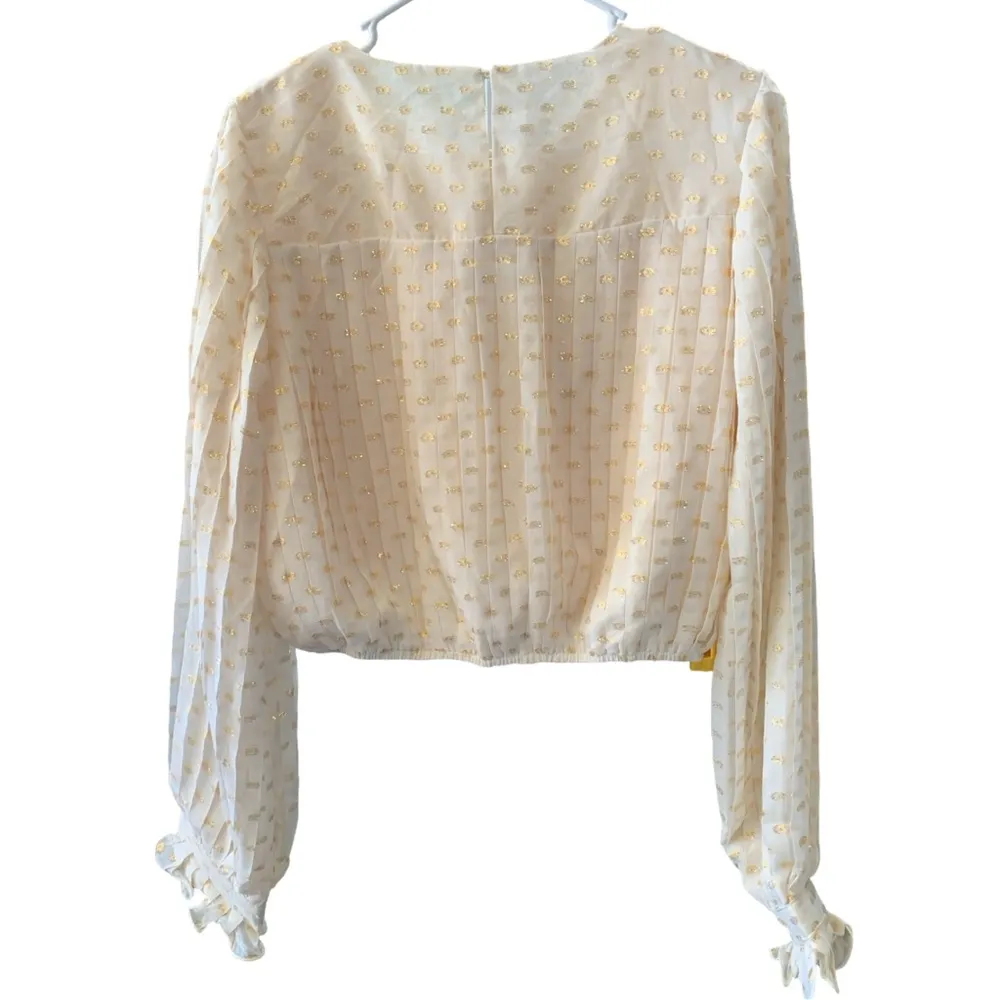 Endless Rose NWT  Women's Dot Pleated Blouson Crop Top - Image 5