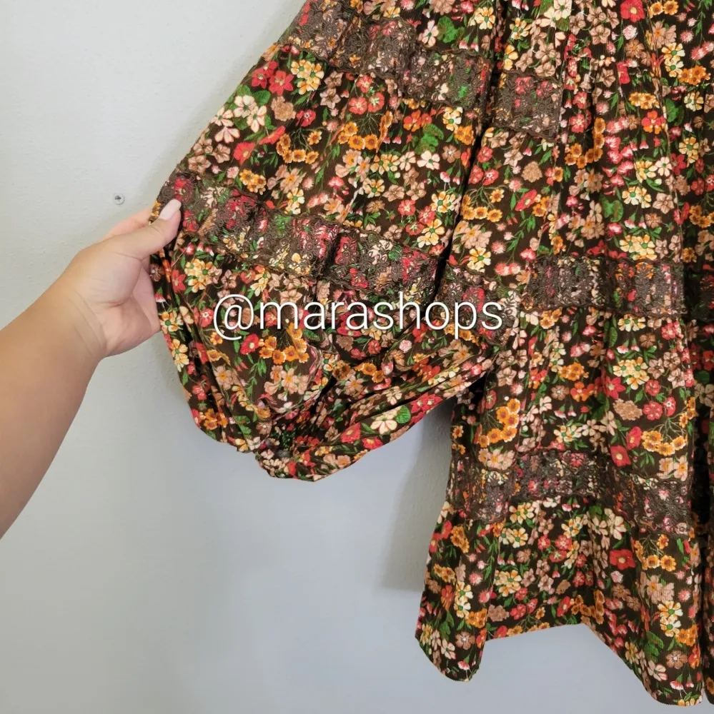 byTiMo Floral Baby Cord Shift Dress Size M - Image 5