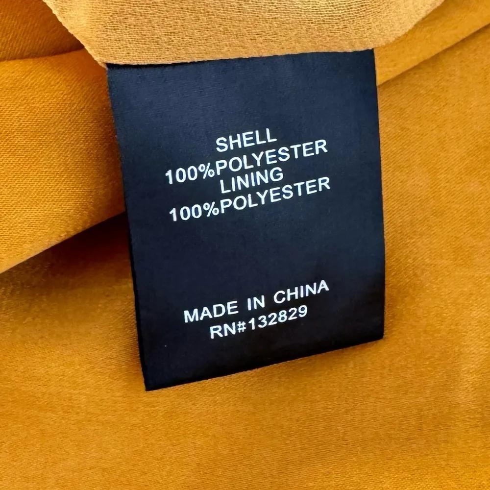 Camila Coelho Revolve Gabriella Mustard Yellow Satin Set Kaylee Skirt - Image 9