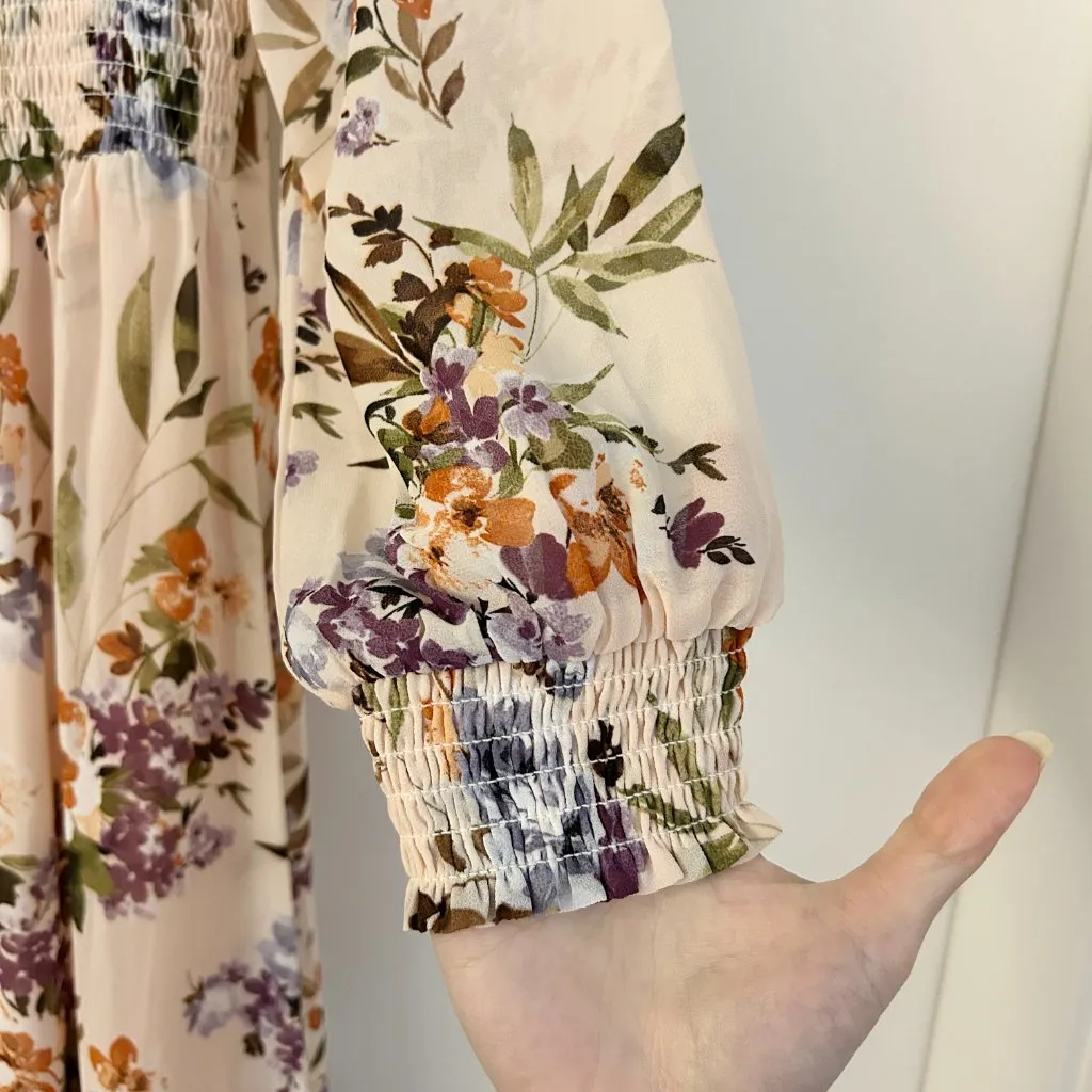 Baltic Born Giselle Smocked Maxi Dress in Blush Pink Floral Size XS NWOT - Image 11