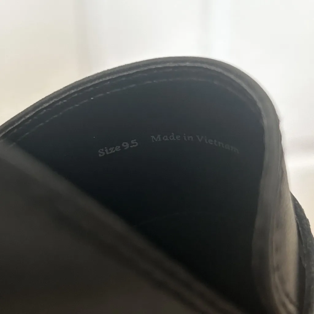 Dolce Vita Black Leather Halona Chunky Block Heel Platform Loafer 9.5 NWOB - Image 8