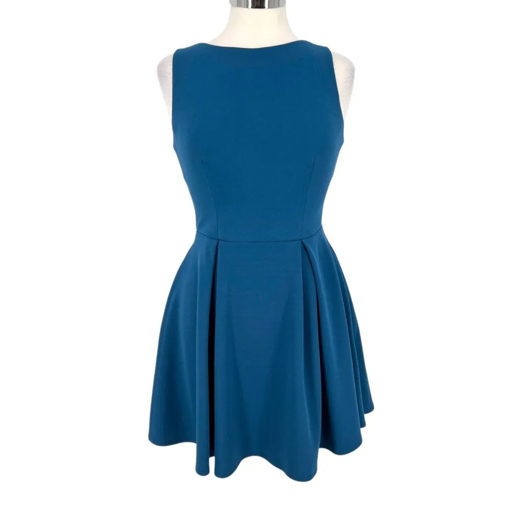 B. Darlin Fit and Flare Sleeveless Mini Dress Teal Blue Size 6 - Image 2