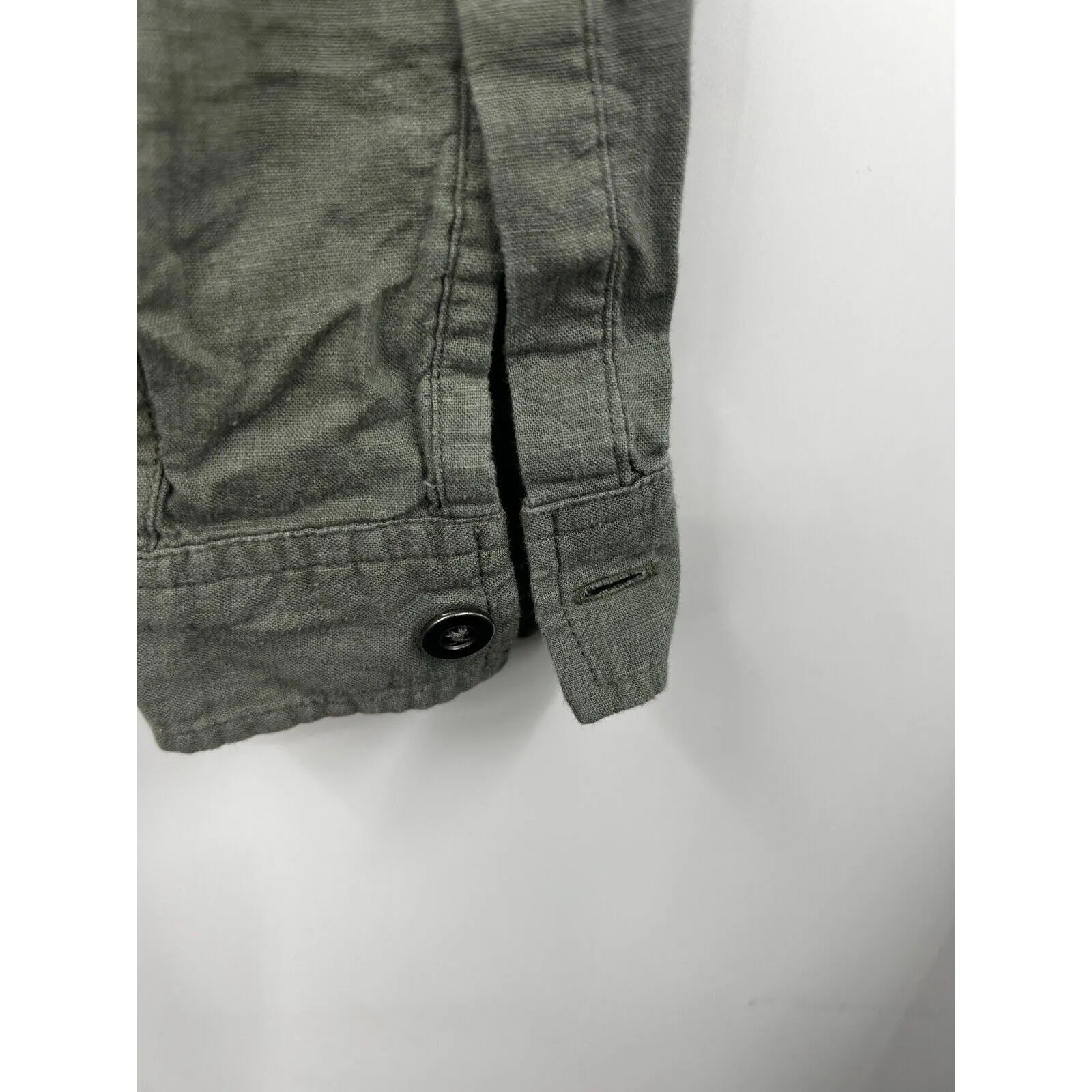 Rails‎ Shirt Womens Kona Inca Embroidered Button Up Linen Blend Aztec Green XS - Image 3