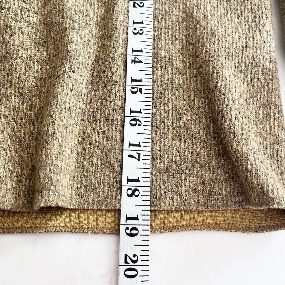 Zara mustard yellow mock neck shoulder padded sweater size Small - Image 6