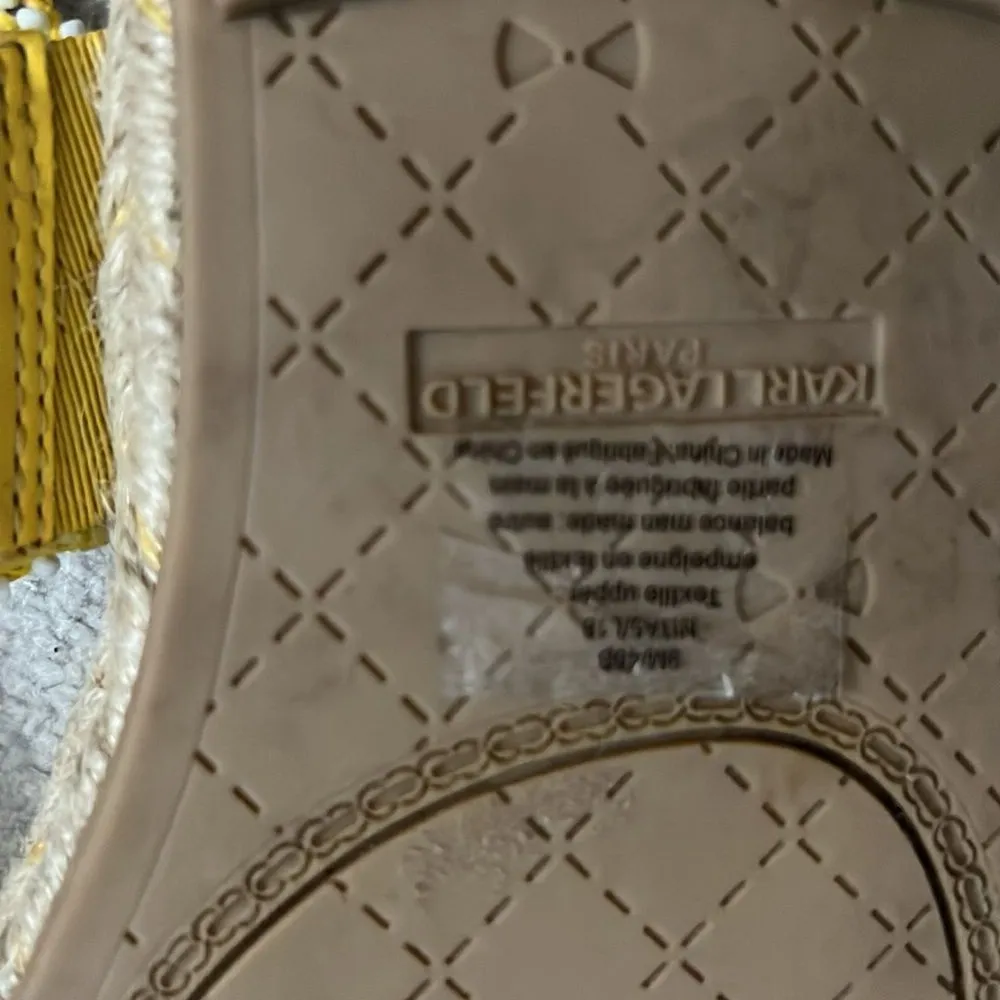 Karl Lagerfeld beaded stretch straps size 9 - Image 6