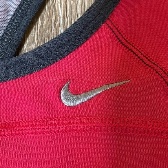 Nike DRI-FIT Hot‎ Pink w/ Grey Details and Mesh Racerback Women’sTank Top, XS - Image 2