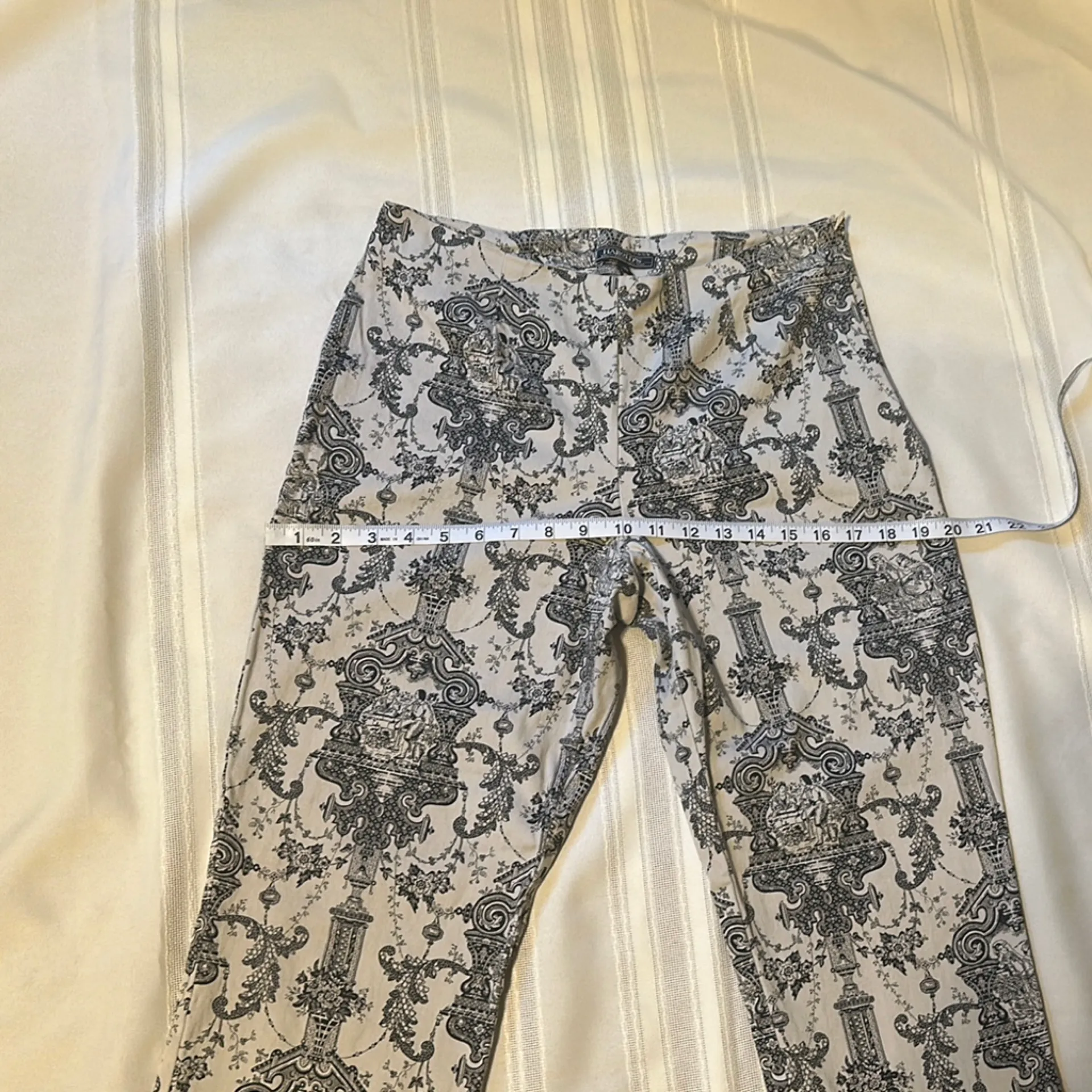 Harold's Monochrome Baroque Print Pants Black Size 10 - Image 8