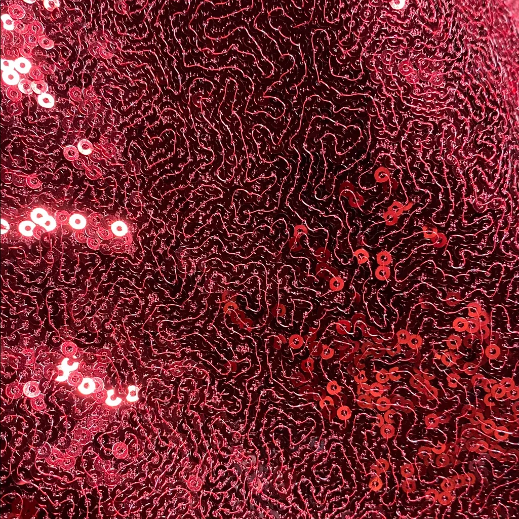 Astr Red Sequin Mini Skirt - Image 4