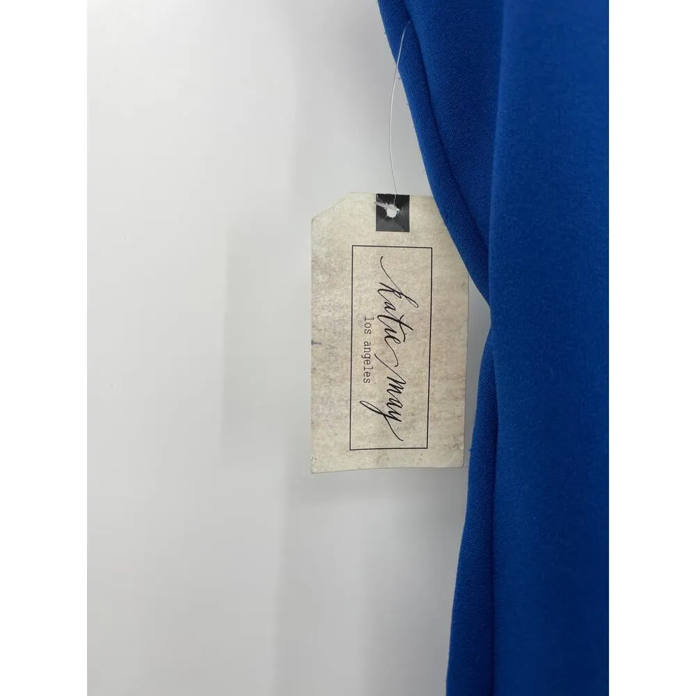 Katie May Dress Womens Large Crush Gown Ocean Blue Strapless Plunging V Neck NWT - Image 5