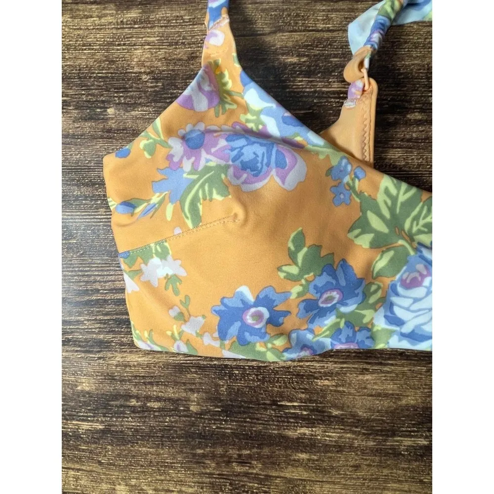 Aerie  Medium Orange Ruffle Bikini Top NEW - Image 2