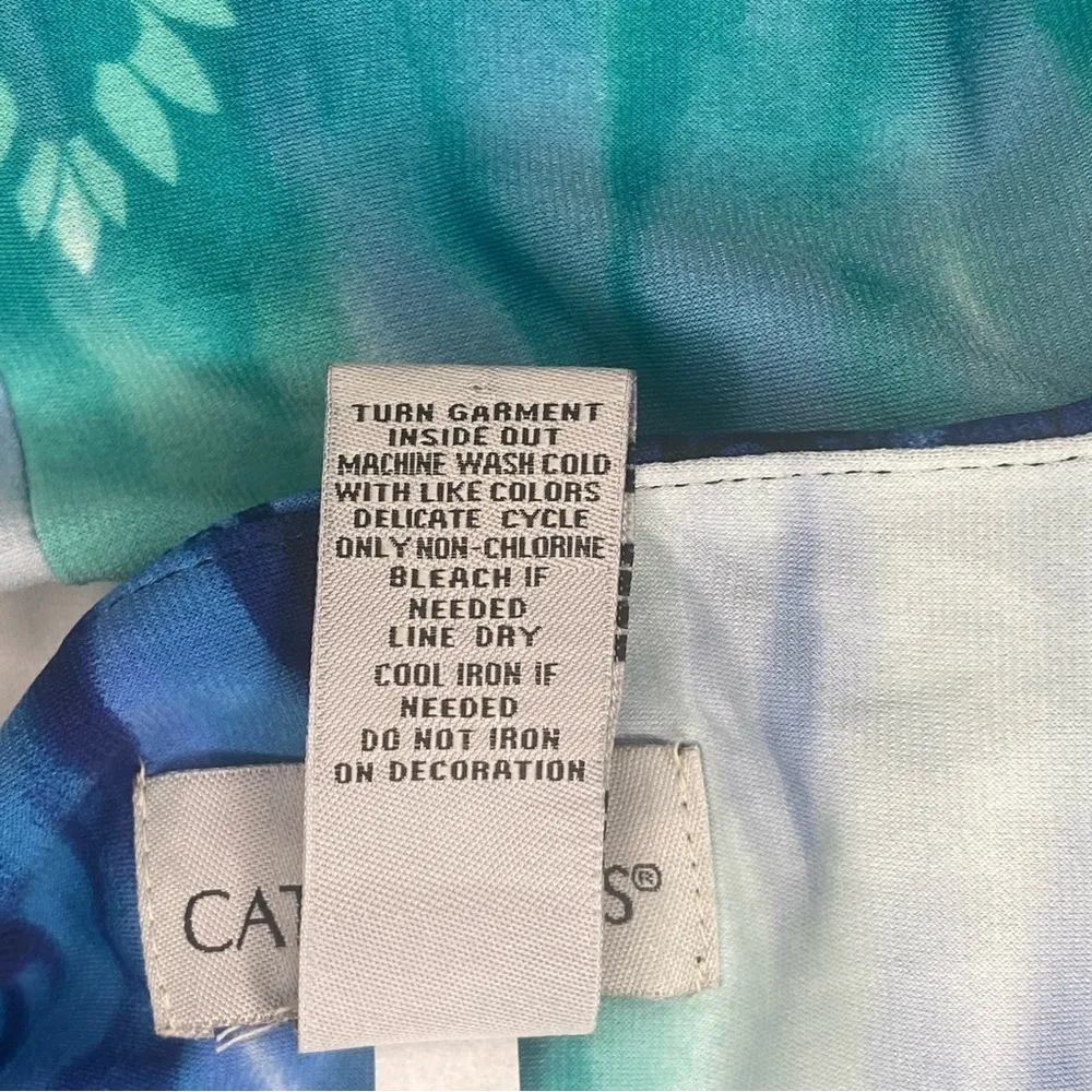 Catherine's Sleeveless Maxi Dress Tie Dye Ombre Jewel Detail Size 1X - Image 11