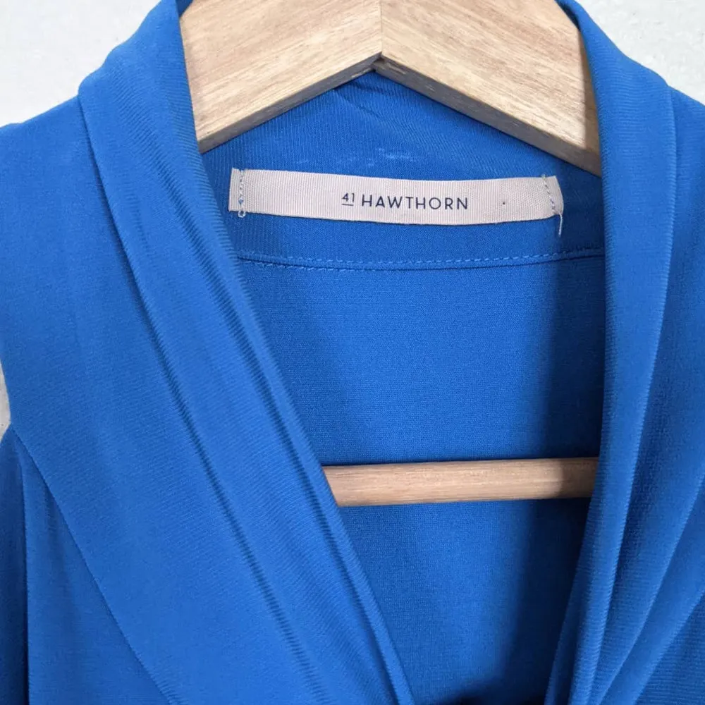 41 Hawthorn‎ Halter Tie Neck Sleeveless Top Size XS Cobalt Blue - Image 4