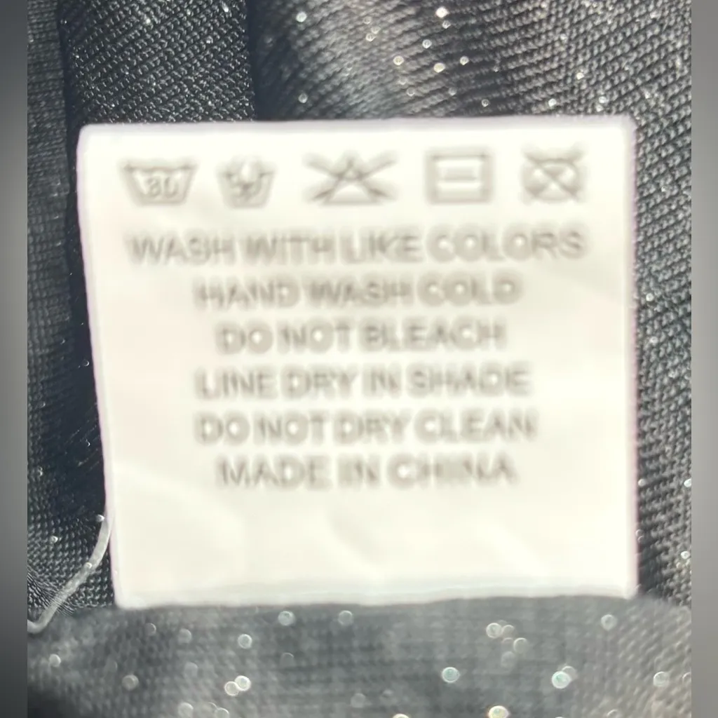 Whimseygoth L Chic Black Silver Sparkle Women's Jogging Pantsuit Size L - Image 10