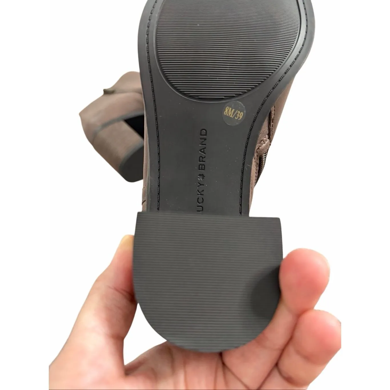 LUCKY BRAND Panally Leather Block Heel Mules Shoes BROWN Size 8 NEW - Image 6