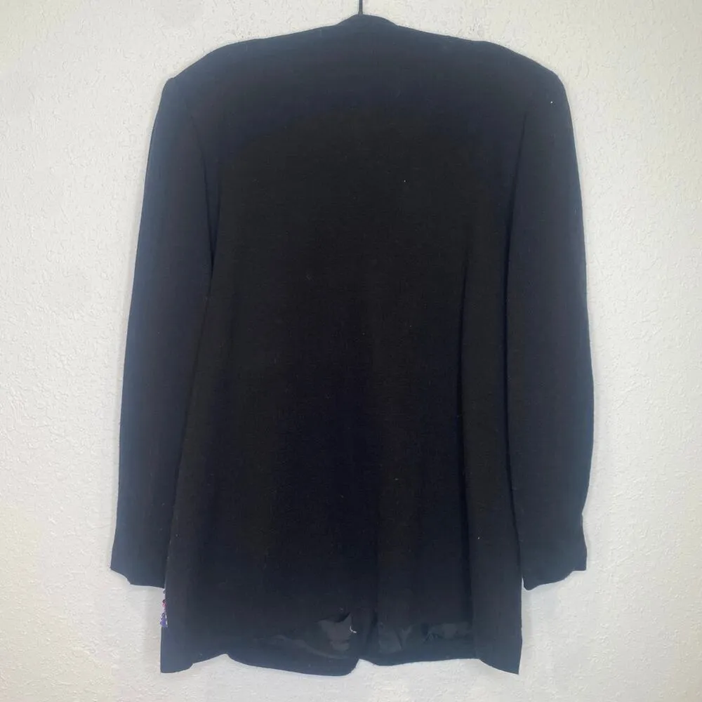 Vintage Diane Freis Colorful Bedazzled Sequin Beaded Cardigan Sweater EUC Sz Lg - Image 9