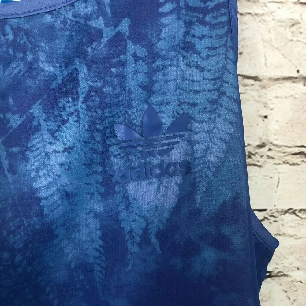 NWT Adidas OE Tank Midi Dress Multicolor Blue Trefoil CF9969 Womens XS - Image 5