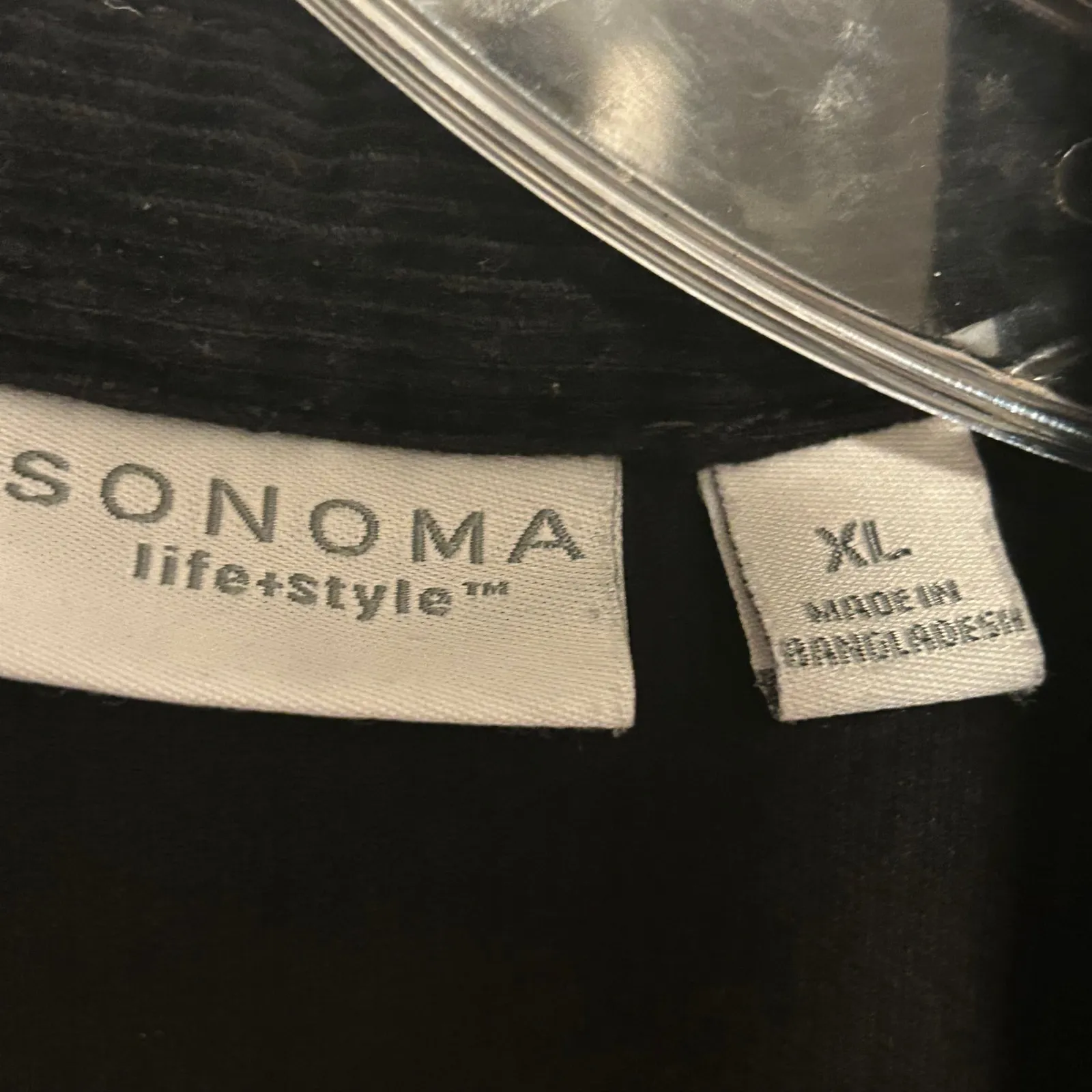 SONOMA LifeStyle Black Corduroy Zip Up Jacket Women's XL Made in Bangladesh - Image 3