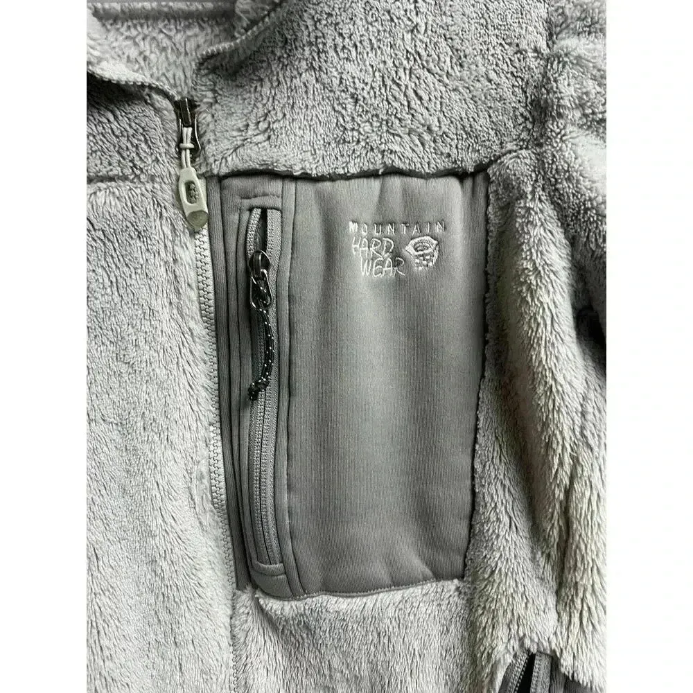 Mountain Hardwear Jacket Women's Medium Gray Outdoors Zip Fleece - Image 9