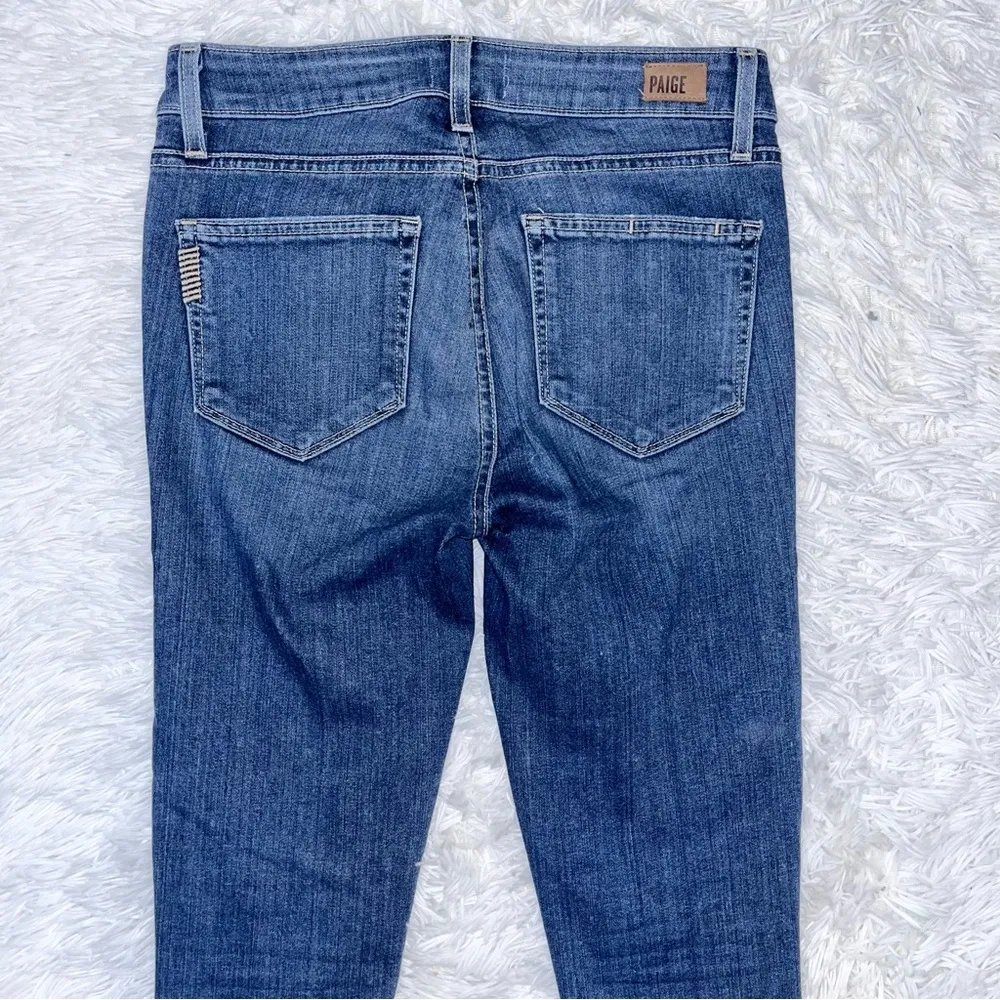 PAIGE Verdugo Ultra Skinny Distressed Blue Denim Jeans 27 - Image 6