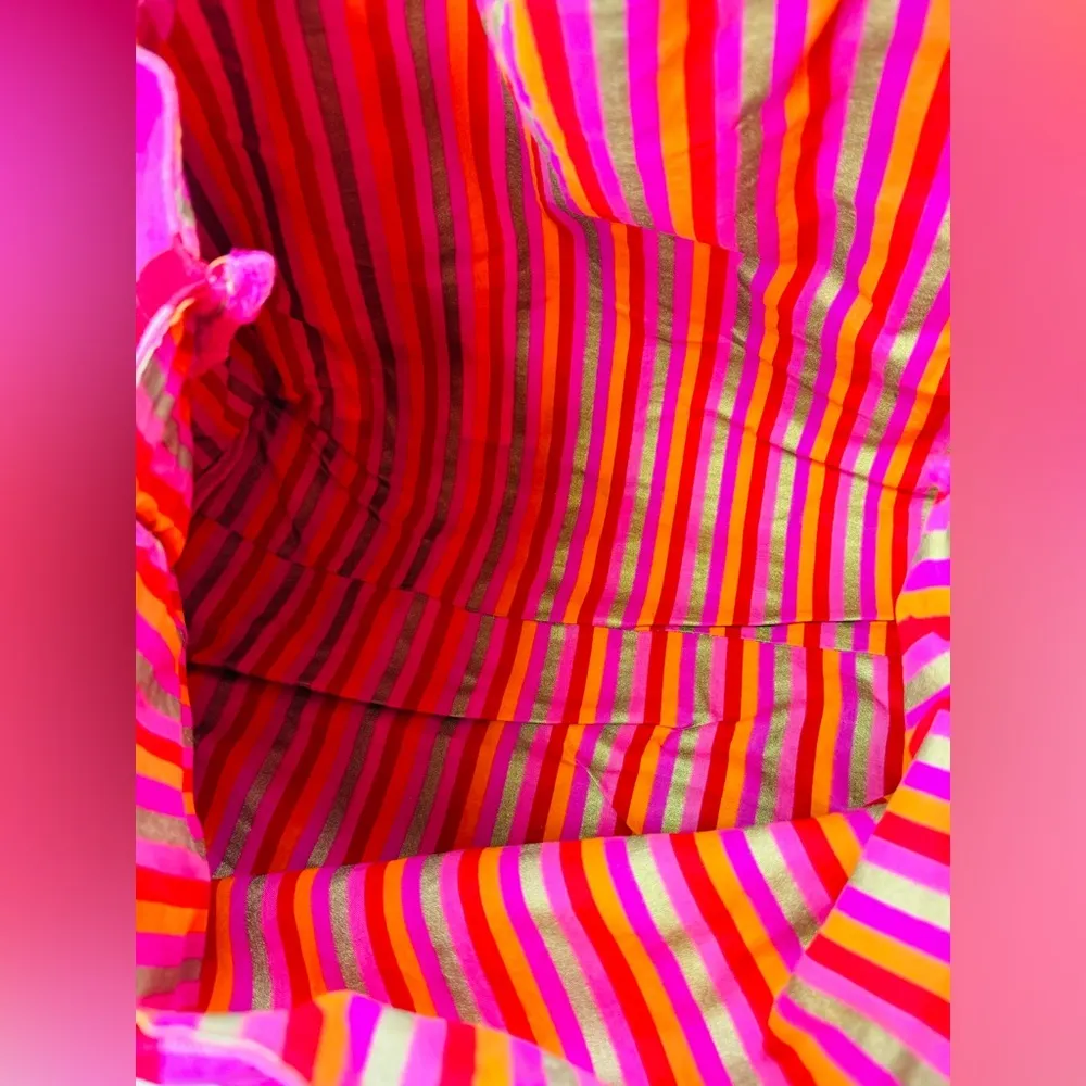 Victoria's Secret 2-Tone Pink Vintage Beach Bag Canvas Tote - Image 4