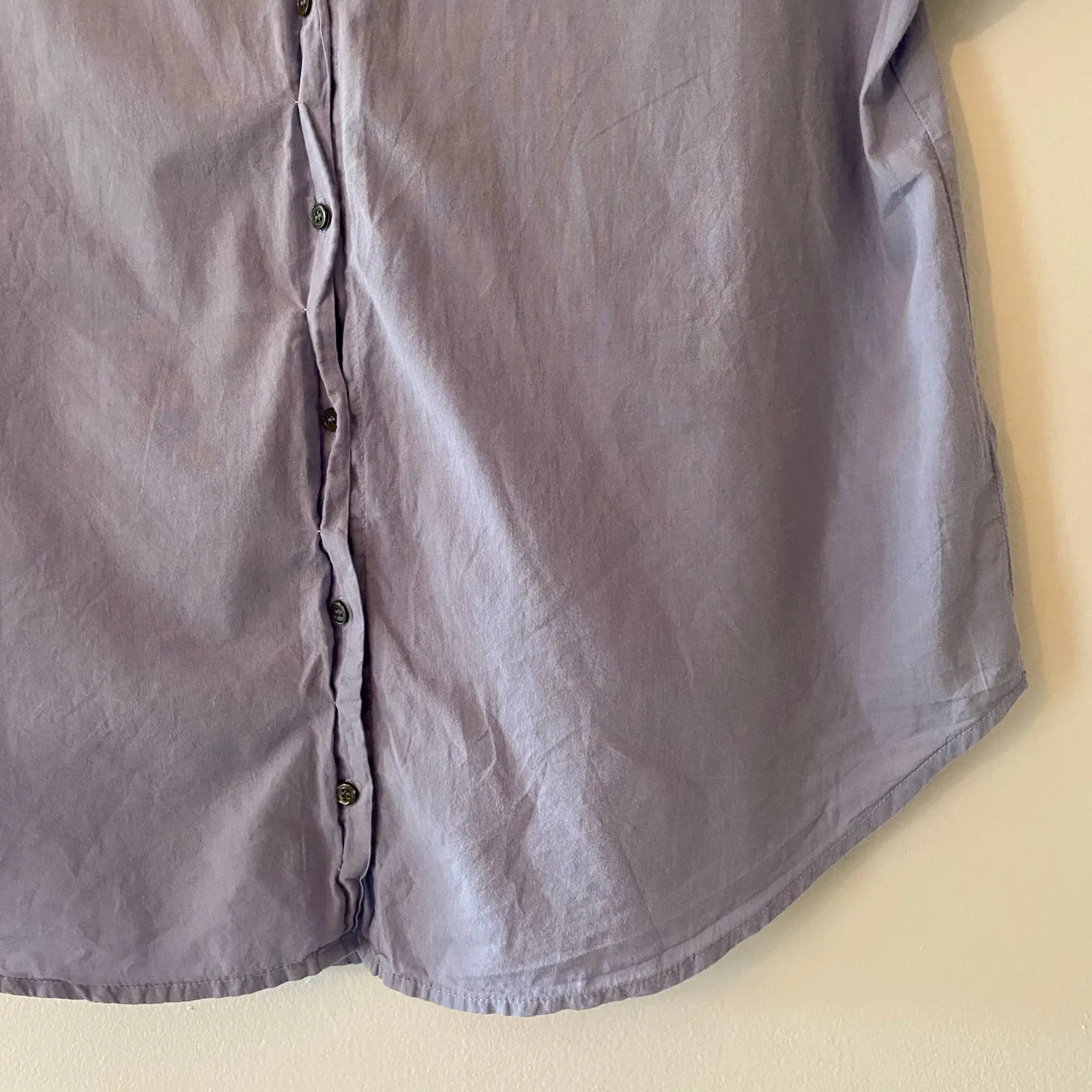 Xirena Blue Purple Channing Shirt Button Down Blouse Cotton Women's size Small - Image 6