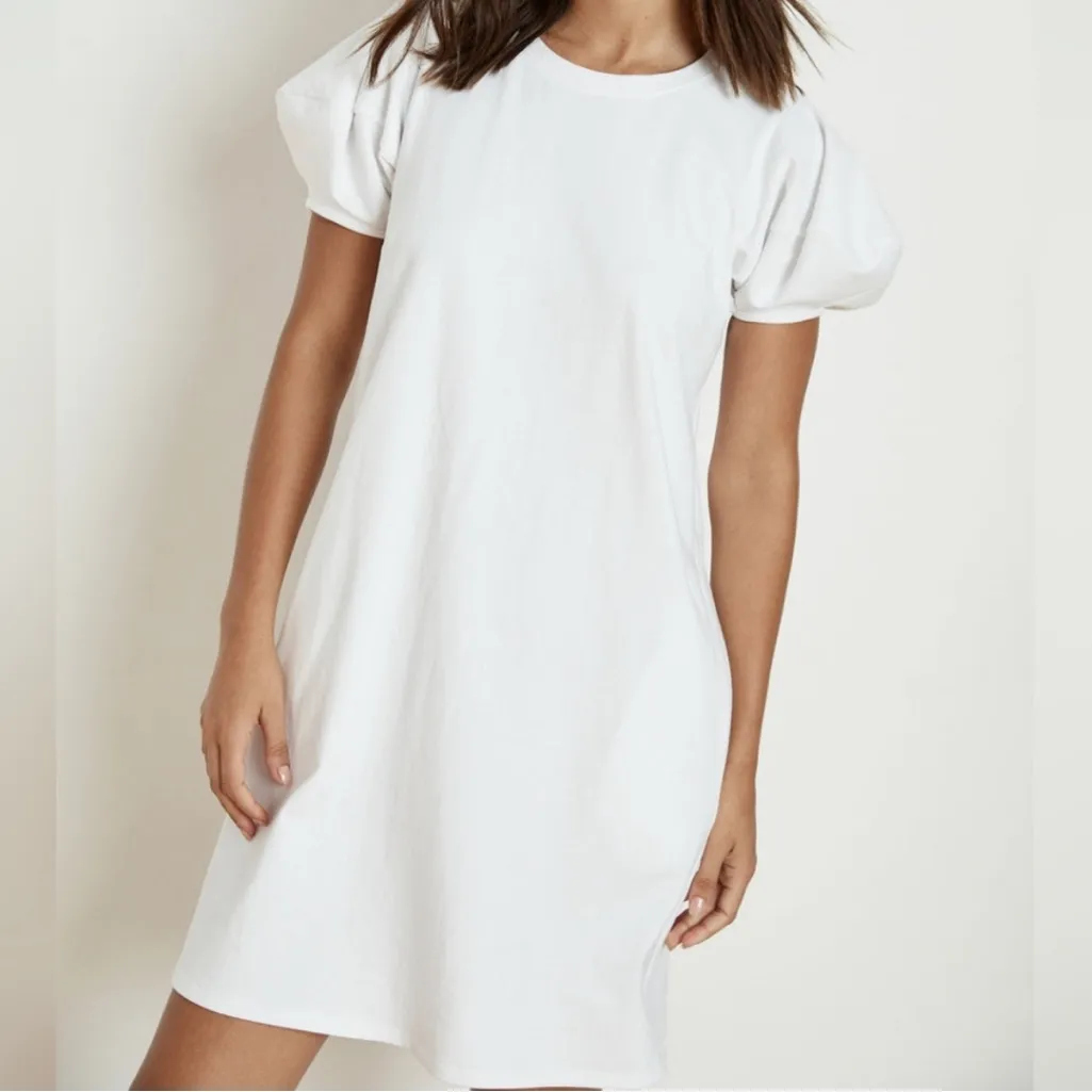 Velvet Mollie cotton puffed sleeve white dress - Image 2
