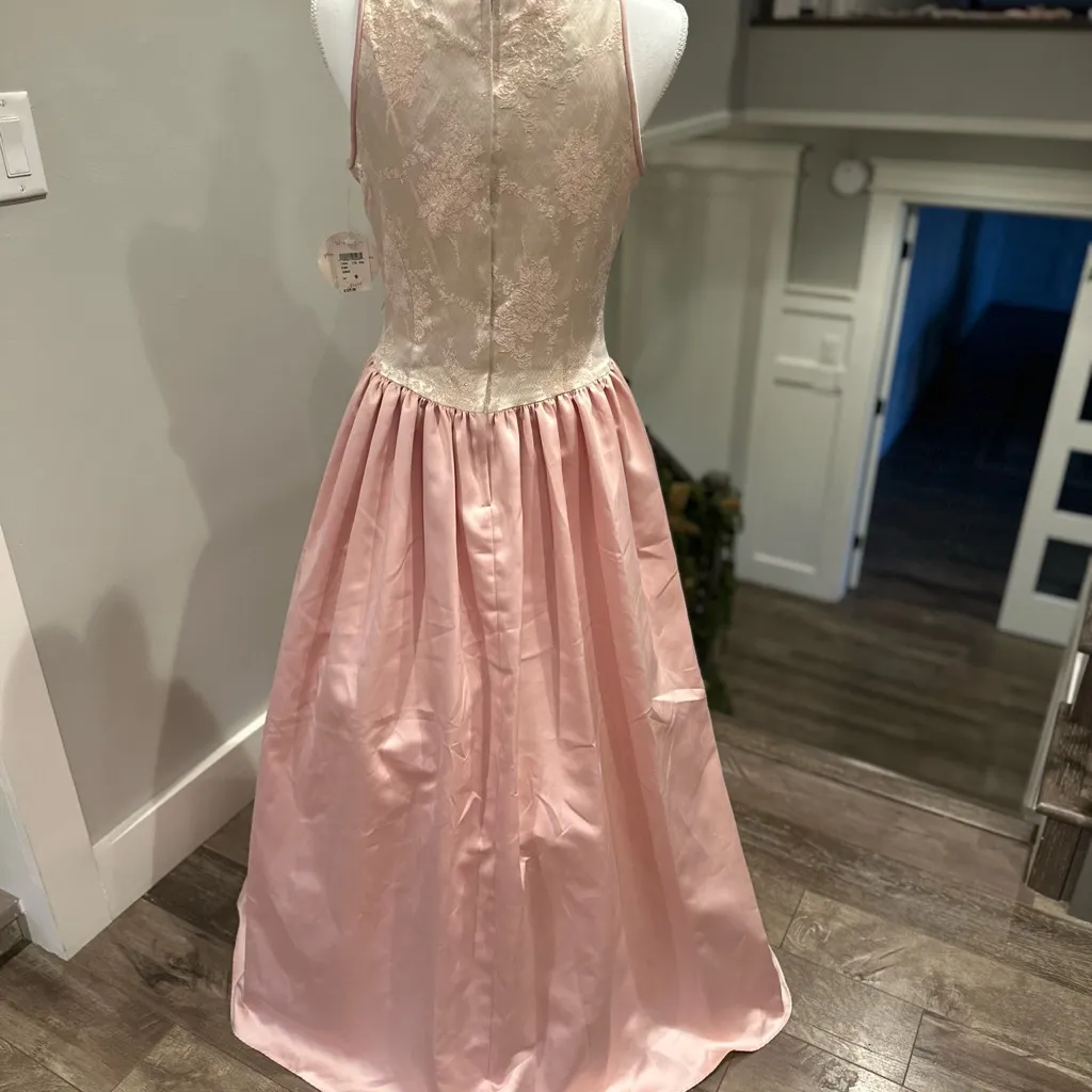 Vintage Prom Gown Jessica McClintock 90s Corset Pink | Gunne Sax - Image 8