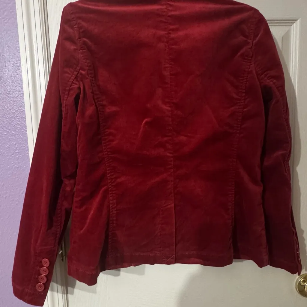 Eddie Bauer Rich Red Women's velvet Blazer - Image 2