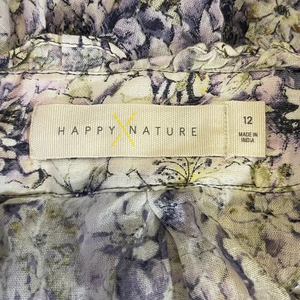 Happy X Nature Tiered Floral Dress Blue Size 12 - Image 6